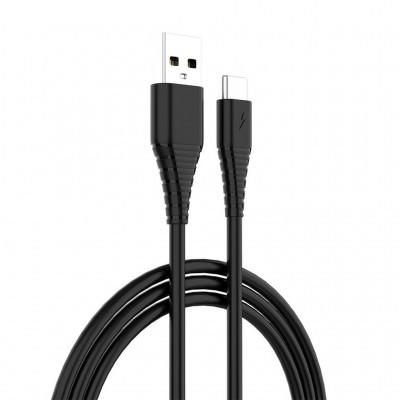 Кабель USB 2.0 AM to Type-C 1.0m black ColorWay (CW-CBUC026-BK)