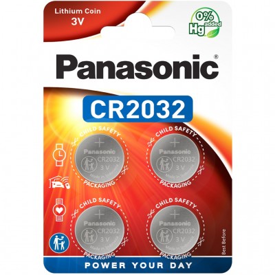 Батарейка для БIОС/ BIOS Panasonic CR 2032 Lithium * 4 (CR-2032EL/4B)