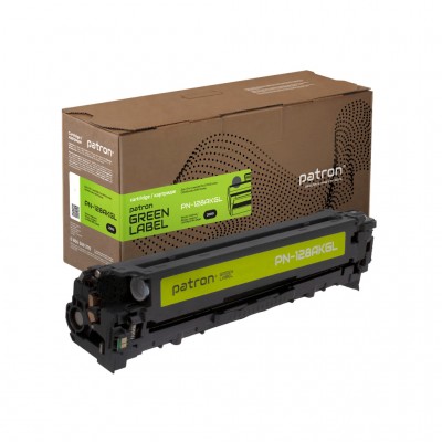 Картридж HP 128A (CE320A) Green Label, black (PN-128AKGL) PATRON