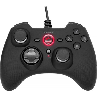 Геймпад дротовий SpeedLink Rait PC/PS3/Switch Black (SL-650010-BK)