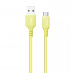 Кабель USB 2.0 AM to Type-C 1.0m soft silicone yellow ColorWay (CW-CBUC043-Y)