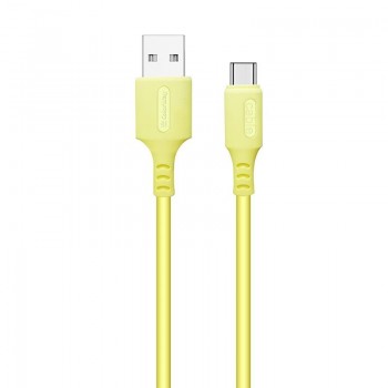 Кабель USB 2.0 AM to Type-C 1.0m soft silicone yellow ColorWay (CW-CBUC043-Y)