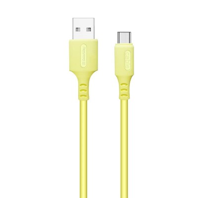 Кабель USB 2.0 AM to Type-C 1.0m soft silicone yellow ColorWay (CW-CBUC043-Y)