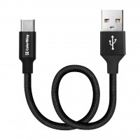 Кабель USB 2.0 AM to Type-C 0.25m black ColorWay (CW-CBUC048-BK)