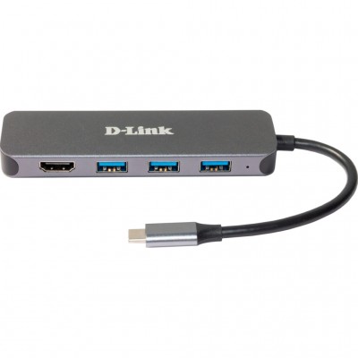 USB-хаб D-Link USB-C 3xUSB3.0, 1xUSB-C, 1xHDMI (DUB-2333)
