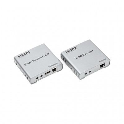 Адаптер HDMI 4K/30hz, up to 100m via CAT5E/6, loop-out (HDES12-LOOP) PowerPlant (CA912964)