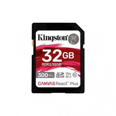 Карта пам'яті SD 32GB class 10 UHS-II U3 Canvas React Plus Kingston (SDR2/32GB)