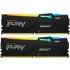 Пам'ять DDR5 16GB (2x8GB) 5200 MHz FURY Beast RGB Kingston Fury (ex.HyperX) KF552C40BBAK2-16