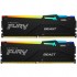 Пам'ять DDR5 16GB (2x8GB) 5600 MHz Beast RGB Kingston Fury (ex.HyperX) KF556C40BBAK2-16