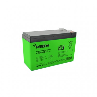Батарея для ДБЖ Merlion 12V-7Ah (G-MLG1270F2) ГЕЛЬ !! до 1200 Циклів 84 Вт*год Вага 2.15 кг