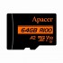 Карта пам`ятi MicroSDXC 64GB UHS-I/U3 Class 10 Apacer (AP64GMCSX10U8-R) + SD адаптер
