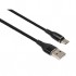 Кабель USB 2.0 AM to Type-C 1m cylindric nylon back Vinga (VCPDCTCCANB1BK)