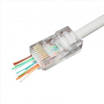 Конектор Cablexpert RJ45 cat.5e UTP 8P8C (сквозное отв., позолоч. конт.) 10 шт (LC-PTU-01/10) 