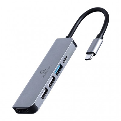 USB-хаб Cablexpert USB-C 5-in-1 (hub/HDMI/PD) (A-CM-COMBO5-03)