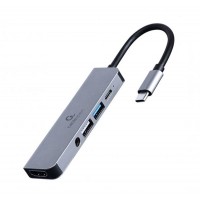USB-хаб Cablexpert USB-C 5-in-1 (hub/HDMI/PD/audio 3.5mm) (A-CM-COMBO5-02)