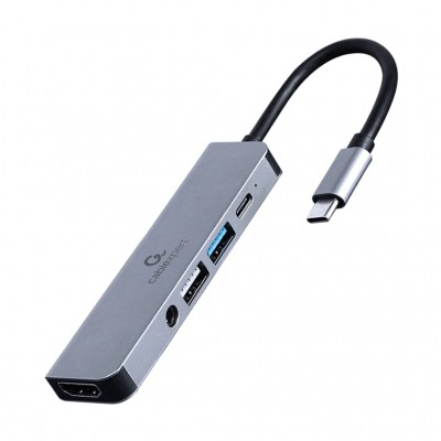 USB-хаб Cablexpert USB-C 5-in-1 (hub/HDMI/PD/audio 3.5mm) (A-CM-COMBO5-02)
