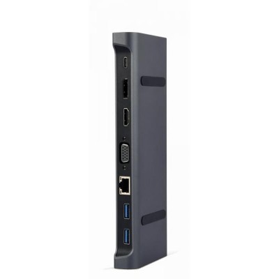 USB-хаб Cablexpert USB-C 9-in-1 (USB-hub + HDMI/VGA/PD/CR/LAN/3.5mm) (A-CM-COMBO9-02)