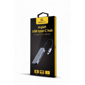 USB-хаб Cablexpert USB-С to 1 х USB 3.1 Gen1 (5 Gbps), 3 х USB 2.0 (UHB-CM-U3P1U2P3-01)