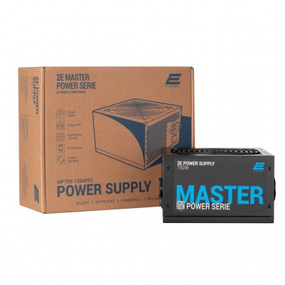 Блок живлення MASTER POWER (750W), >80, 80+ White, 120mm, 1xMB 2E 2E-MP750-120APFC