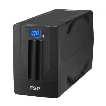 ДБЖ FSP IFP1500, 1500ВА/900Вт, Schuko*2+IEC C13*2+USB+USB Cable, LCD, AVR, Black