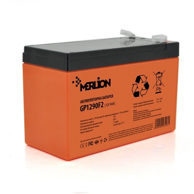 Батарея для ДБЖ Merlion 12V 9AH Orange (GP1290F2PREMIUM/02991) AGM