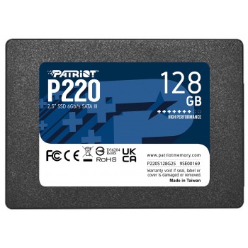 SSD 128GB Patriot P220 2.5" SATAIII TLC (P220S128G25)