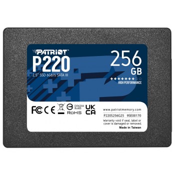 SSD 256GB Patriot P220 2.5" SATAIII TLC (P220S256G25)