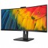 Монітор 34" Philips 34B1U5600CH, WQHD, VA, 100Гц, вигнутий, HDMI, DP, USB-C, RJ-45, USB-hub, webcam, HAS