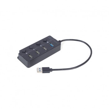 USB-хаб GEMBIRD 4 ports (1xUSB3.1+3xUSB2.0) switch black (UHB-U3P1U2P3P-01)