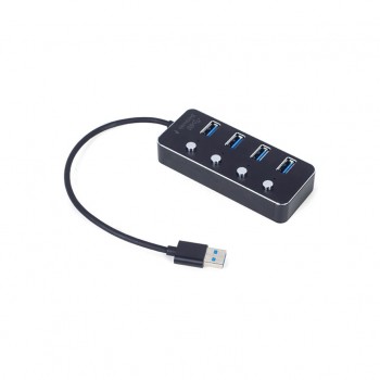 USB-хаб GEMBIRD USB 3.0 4 ports switch black (UHB-U3P4P-01)