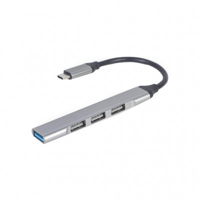 USB-хаб GEMBIRD USB-C 4 ports (1xUSB3.1+3xUSB2.0) metal silver (UHB-CM-U3P1U2P3-02)