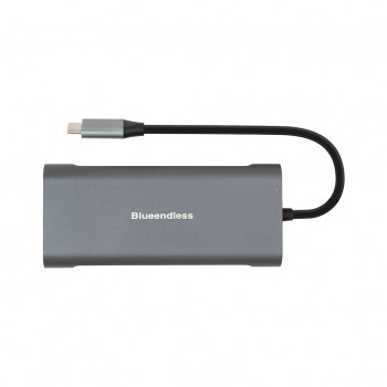 USB-хаб Power Plant USB-C to 2xUSB 3.0, 1xUSB 2.0, 1xType-C (PD), HDMI (CA913497)