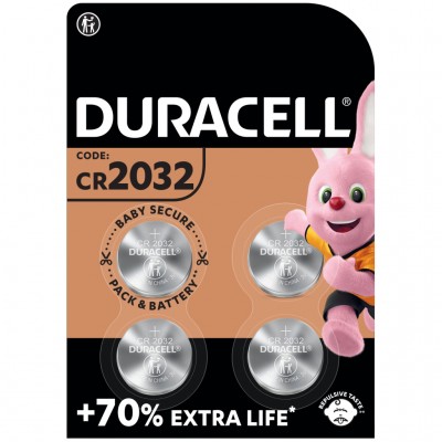 Батарейка для БIОС/ BIOS Duracell CR 2032 / DL 2032 * 4 (5007662/5010951/5014799)