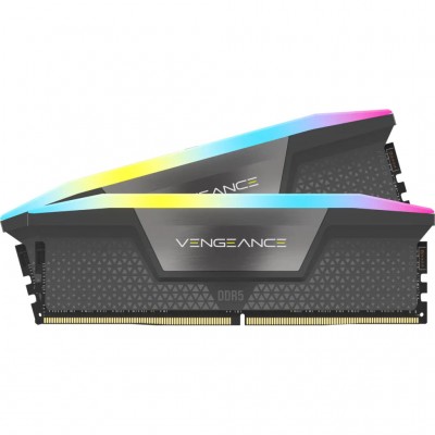 Пам'ять DDR5 32GB (2x16GB) 6000 MHz Vengeance RGB Black CORSAIR CMH32GX5M2B6000C40