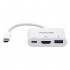 USB-хаб Intracom USB3.1 Type-C to HDMI/USB 3.0/PD 60W 4-in-1 White (152945)