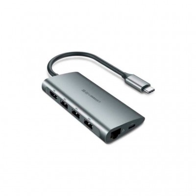 USB-хаб UGREEN USB3.0 Type-C to USB 3.0x3/HDMI/RJ45/SDTF/PD CM121 (50538)
