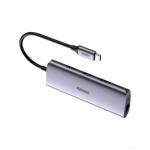 USB-хаб UGREEN USB3.0 Type-C to USB 3.0x3/RJ45/ CM236 (60718)