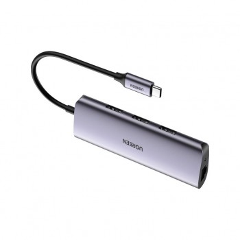 USB-хаб UGREEN USB3.0 Type-C to USB 3.0x3/RJ45/ CM236 (60718)