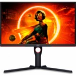 Монітор 24.5" AOC 25G3ZM/BK, FHD, VA, 240Гц, 0,5 мс, 2х HDMI, DP, USB-hub, HAS, Pivot, чорний
