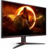 Монітор 27" AOC Q27G2E/BK, QHD, VA, 155Гц, 1 мс, 2х HDMI, DP, чорний з червоним