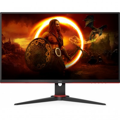 Монітор 27" AOC Q27G2E/BK, QHD, VA, 155Гц, 1 мс, 2х HDMI, DP, чорний з червоним