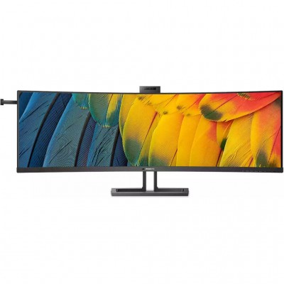 Монітор 44,5" Philips 45B1U6900CH, Dual QHD, VA, вигн., 2xHDMI, DP, USB-C, RJ-45, USB-hub, cam, HAS, кол