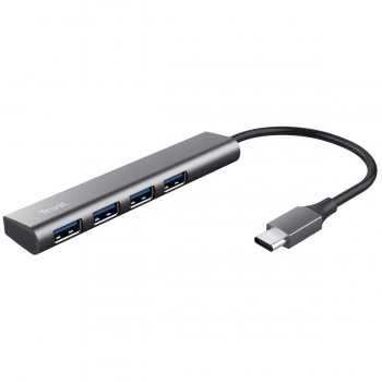 USB-хаб Trust Halyx Type-C to 4-Port USB-A 3.2 Grey (24948_TRUST)