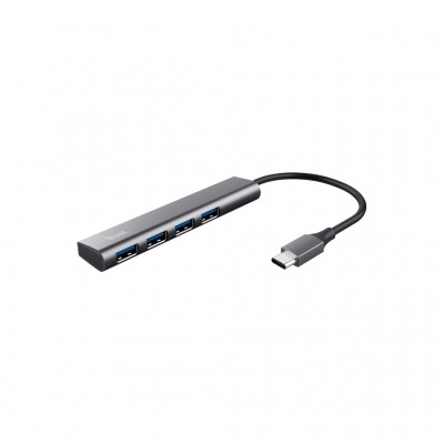 USB-хаб Trust Halyx Type-C to 4-Port USB-A 3.2 Grey (24948_TRUST)