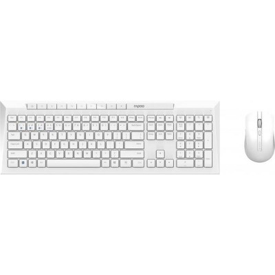 Комплект (клавіатура, миша) бездротовий Rapoo 8210М Wireless White