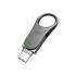 флеш USB 128 GB DriveMobile C80 USB 3.1 + Type-C Silver Silicon Power (SP128GBUC3C80V1S)