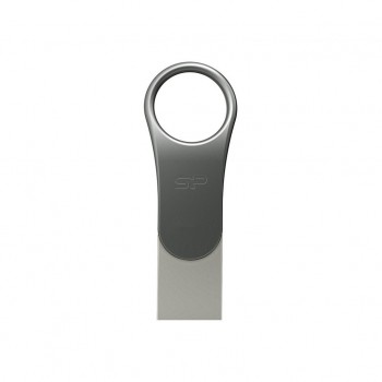 флеш USB 128 GB DriveMobile C80 USB 3.1 + Type-C Silver Silicon Power (SP128GBUC3C80V1S)