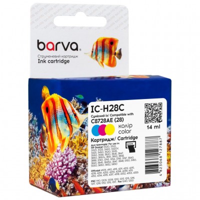 Картридж HP 28 color/C8728AE, 14 мл (IC-H28C) BARVA