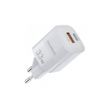 Зарядний пристрій Choetech White (PD5006-EU-WH) USB-A/USB-C 33W QC3.0/PD/PPS