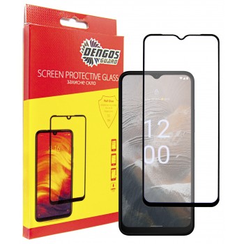 Скло захисне Dengos Full Glue Nokia C32 (black) (TGFG-306)